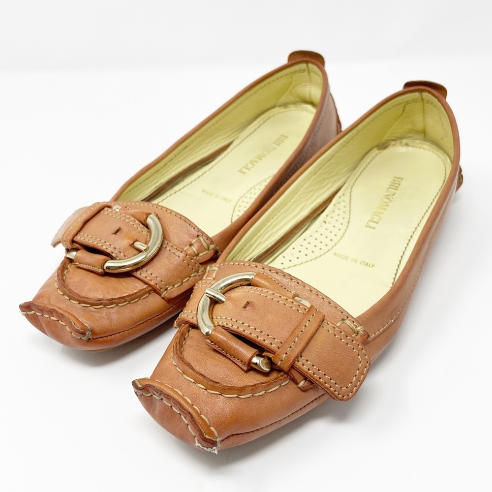 Vintage Bruno Magli Cascina tan leather loafers